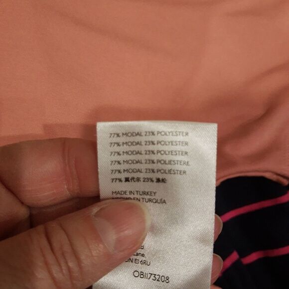 Anthropologie Pink Coral Salmon Wrap Style Top Size Medium Short Sleeve - Picture 11 of 14